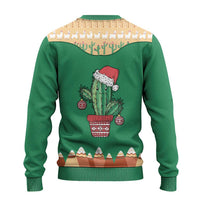 Western Yoke Ugly Christmas Sweater Cactus Christmas Cute Style - Wonder Print Shop