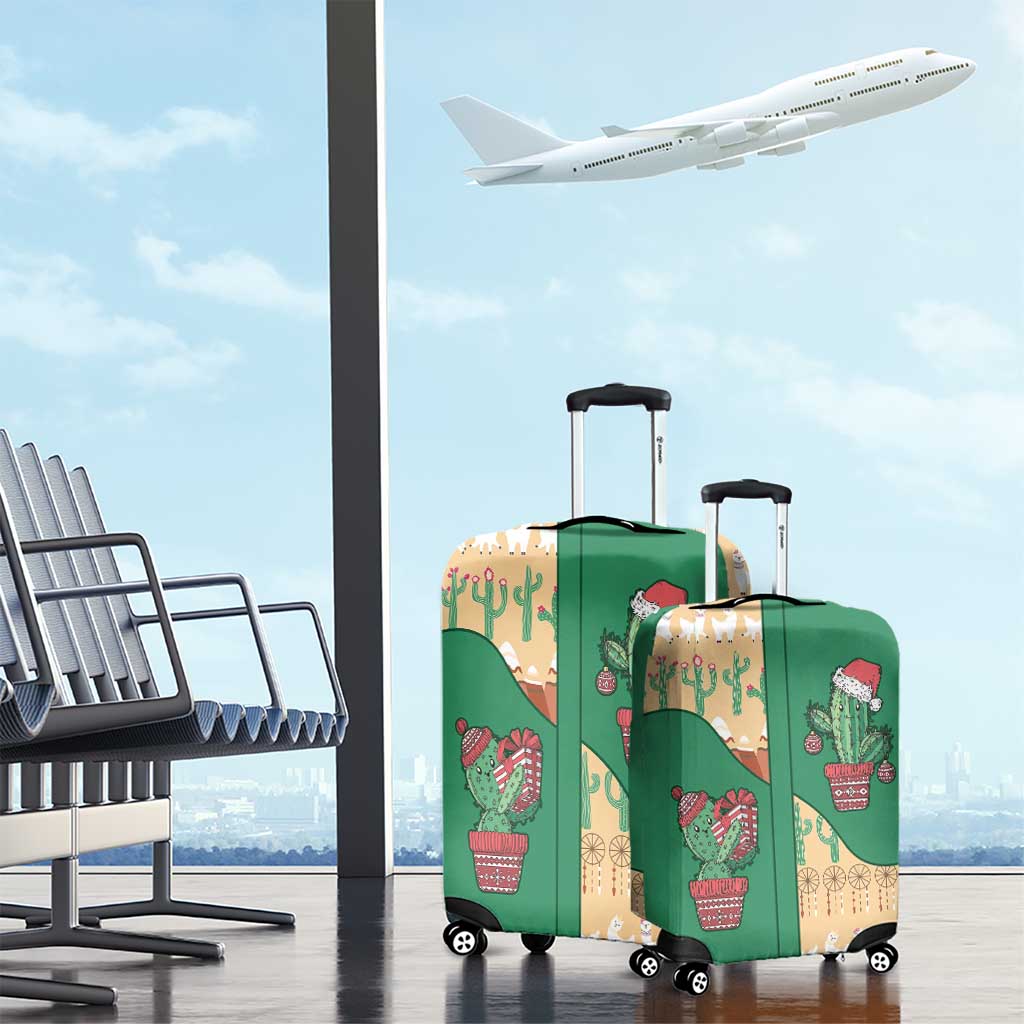 Western Yoke Luggage Cover Cactus Christmas Cute Style - Wonder Print Shop