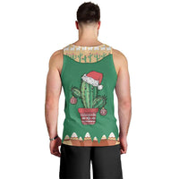 Western Yoke Men Tank Top Cactus Christmas Cute Style - Wonder Print Shop