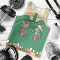 Western Yoke Men Tank Top Cactus Christmas Cute Style - Wonder Print Shop