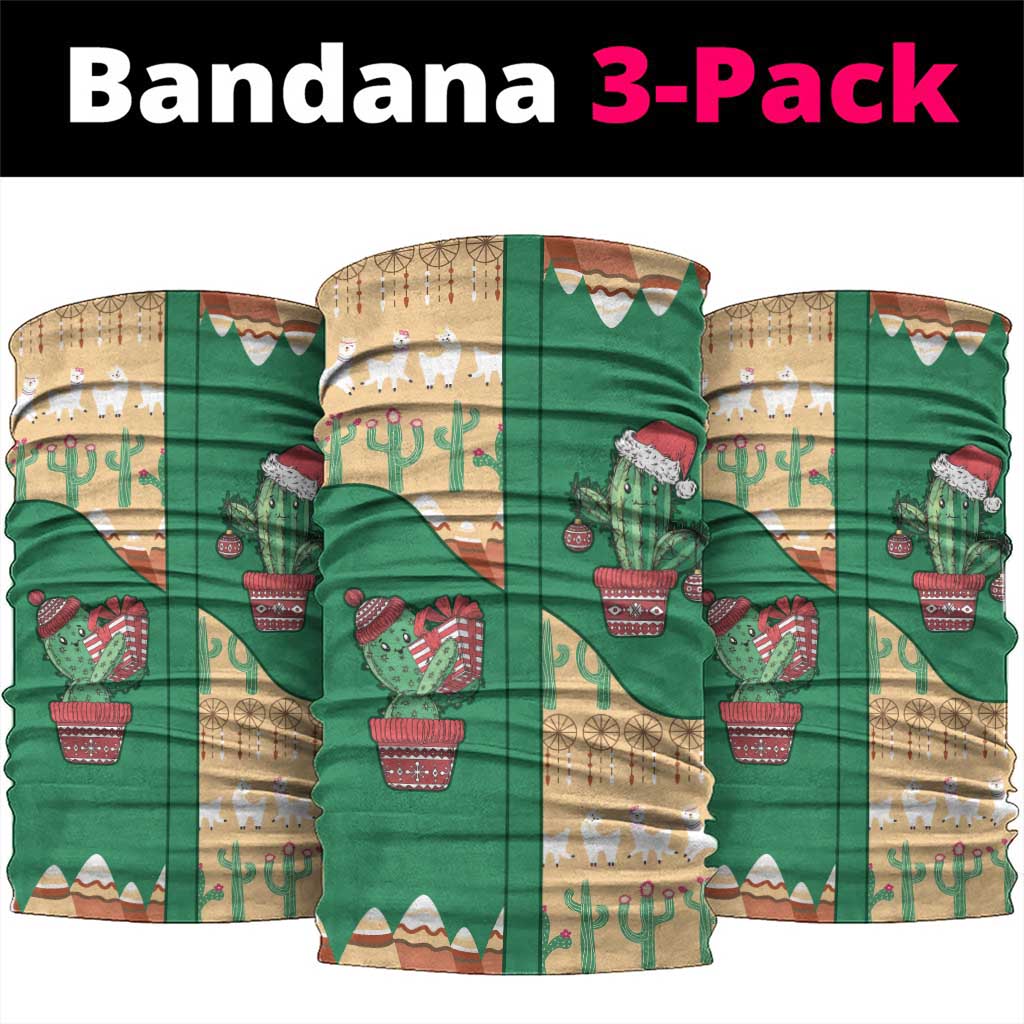 Western Yoke Neck Gaiter Cactus Christmas Cute Style - Wonder Print Shop