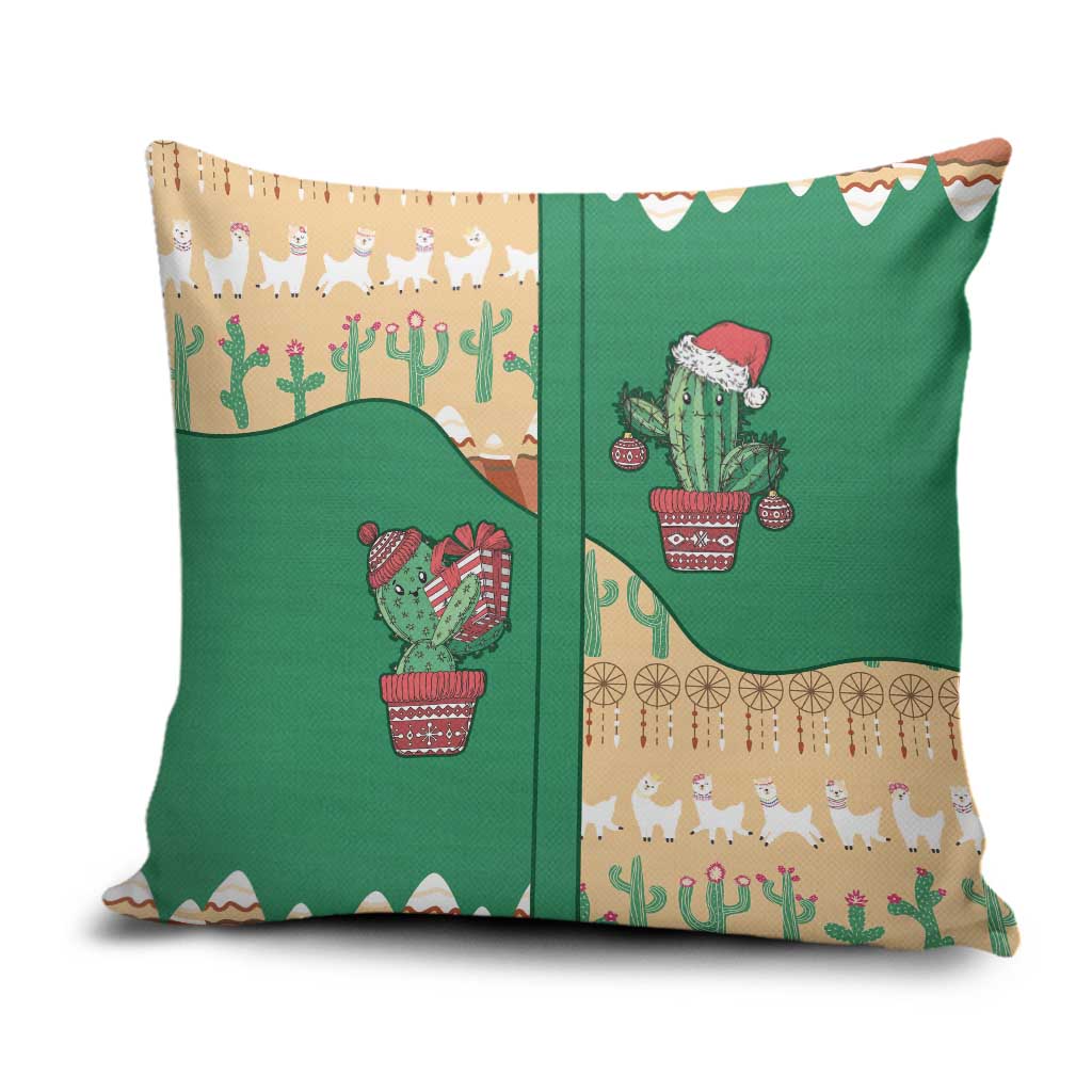 Western Yoke Pillow Cover Cactus Christmas Cute Style - Wonder Print Shop