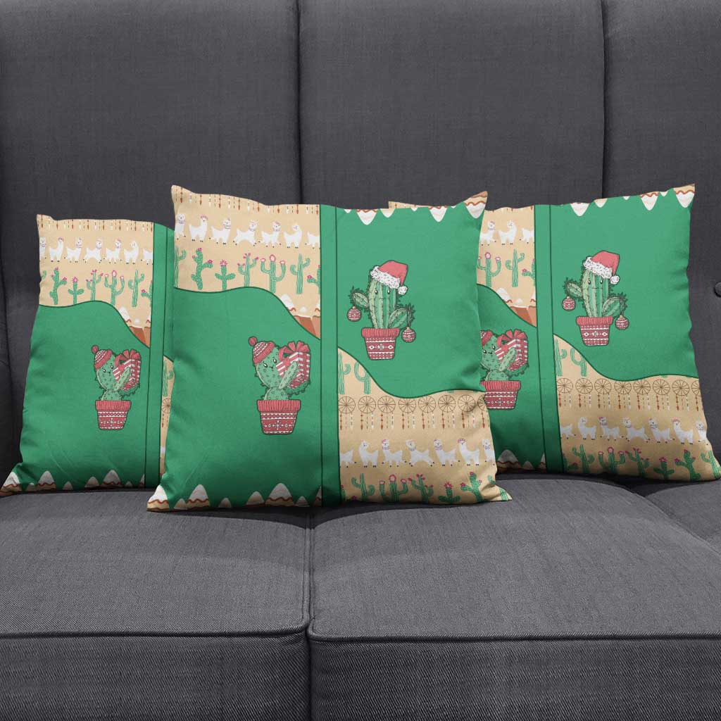 Western Yoke Pillow Cover Cactus Christmas Cute Style - Wonder Print Shop