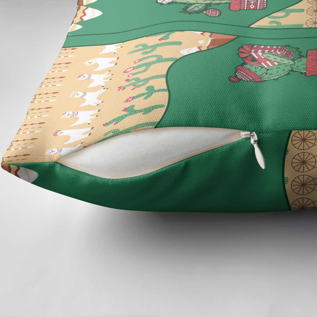 Western Yoke Pillow Cover Cactus Christmas Cute Style - Wonder Print Shop