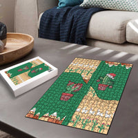 Western Yoke Puzzle Cactus Christmas Cute Style - Wonder Print Shop