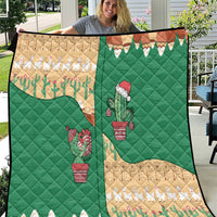 Western Yoke Quilt Cactus Christmas Cute Style - Wonder Print Shop