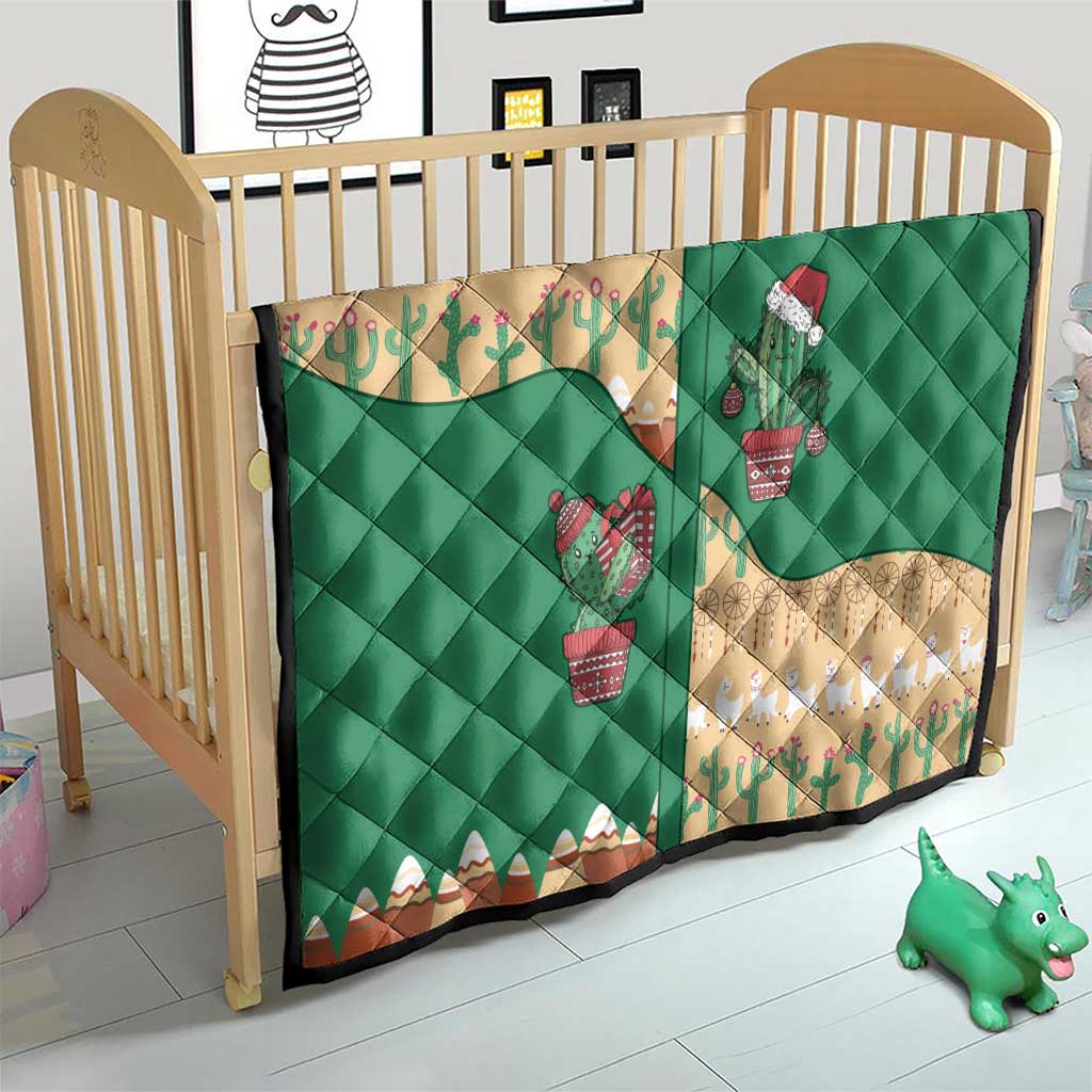 Western Yoke Quilt Cactus Christmas Cute Style - Wonder Print Shop