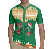 Western Yoke Rugby Jersey Cactus Christmas Cute Style - Wonder Print Shop