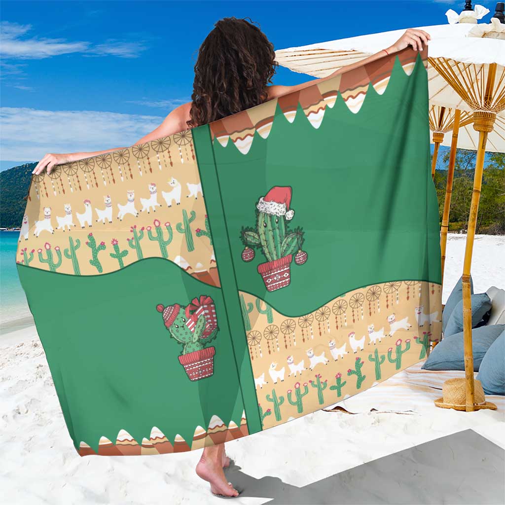 Western Yoke Sarong Cactus Christmas Cute Style - Wonder Print Shop