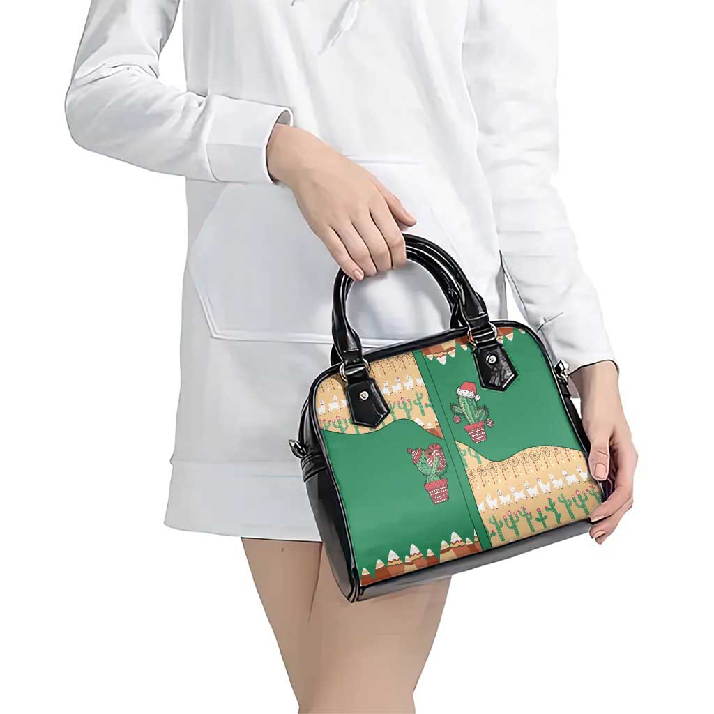 Western Yoke Shoulder Handbag Cactus Christmas Cute Style - Wonder Print Shop
