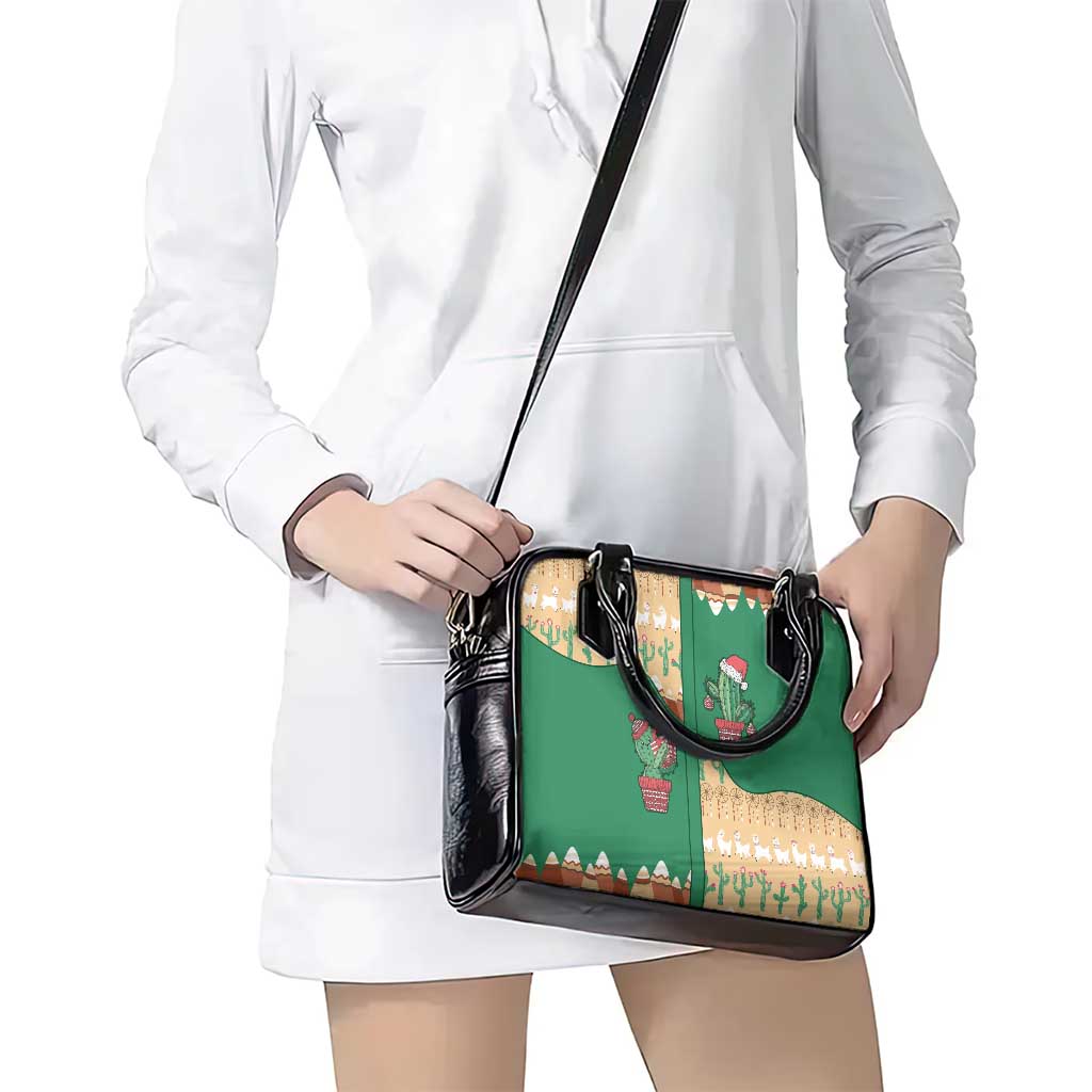 Western Yoke Shoulder Handbag Cactus Christmas Cute Style - Wonder Print Shop