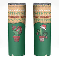 Western Yoke Skinny Tumbler Cactus Christmas Cute Style - Wonder Print Shop