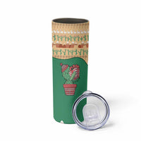 Western Yoke Skinny Tumbler Cactus Christmas Cute Style - Wonder Print Shop