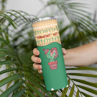 Western Yoke Skinny Tumbler Cactus Christmas Cute Style - Wonder Print Shop