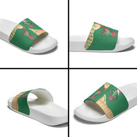 Western Yoke Slide Sandals Cactus Christmas Cute Style - Wonder Print Shop