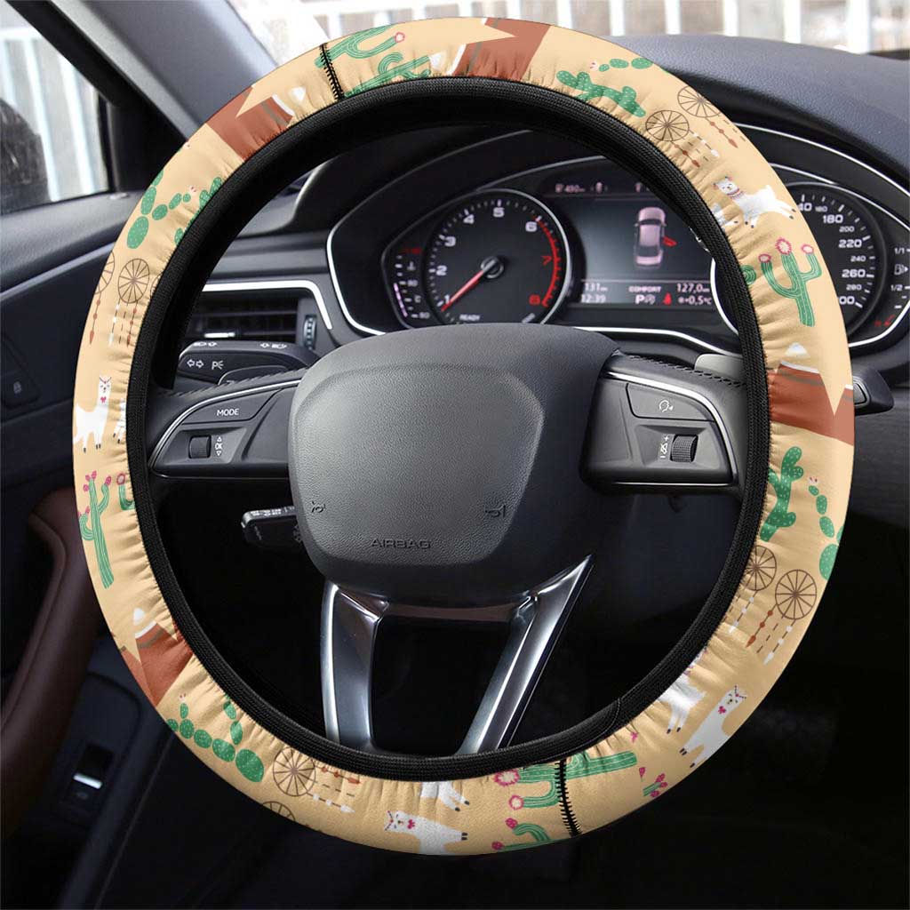 Western Yoke Steering Wheel Cover Cactus Christmas Cute Style - Wonder Print Shop