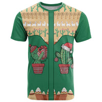 Western Yoke T Shirt Cactus Christmas Cute Style - Wonder Print Shop