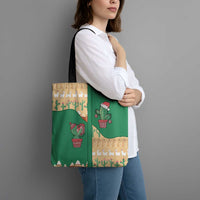 Western Yoke Tote Bag Cactus Christmas Cute Style - Wonder Print Shop