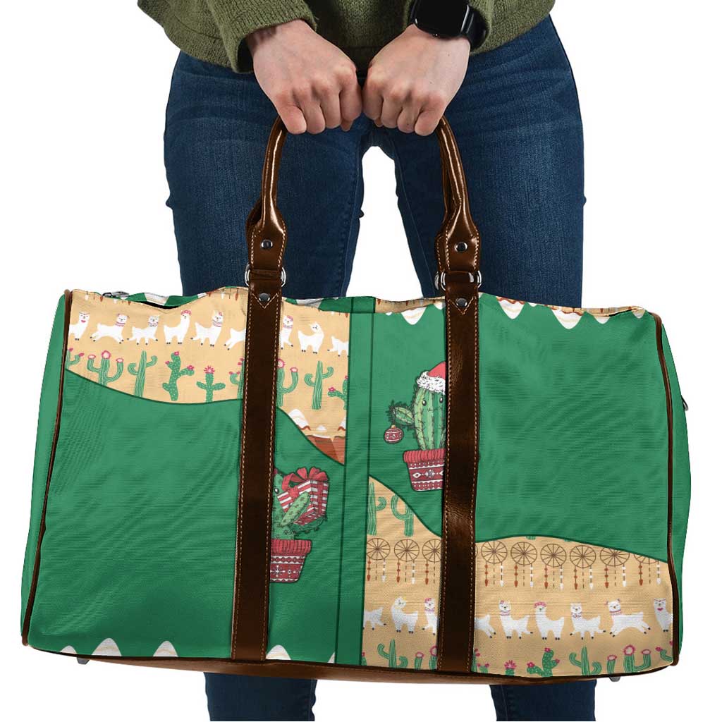 Western Yoke Travel Bag Cactus Christmas Cute Style - Wonder Print Shop