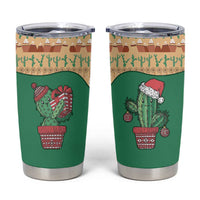 Western Yoke Tumbler Cup Cactus Christmas Cute Style - Wonder Print Shop