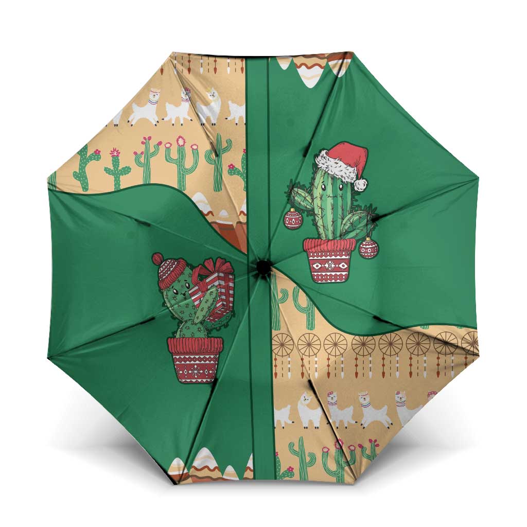 Western Yoke Umbrella Cactus Christmas Cute Style - Wonder Print Shop
