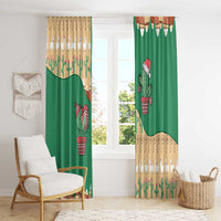 Western Yoke Window Curtain Cactus Christmas Cute Style - Wonder Print Shop