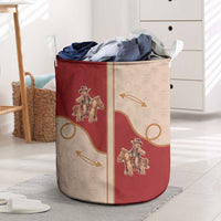 Western Yoke Laundry Basket Gingerbread Howdy Christmas - Wonder Print Shop