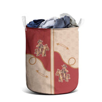 Western Yoke Laundry Basket Gingerbread Howdy Christmas - Wonder Print Shop