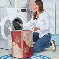 Western Yoke Laundry Basket Gingerbread Howdy Christmas - Wonder Print Shop