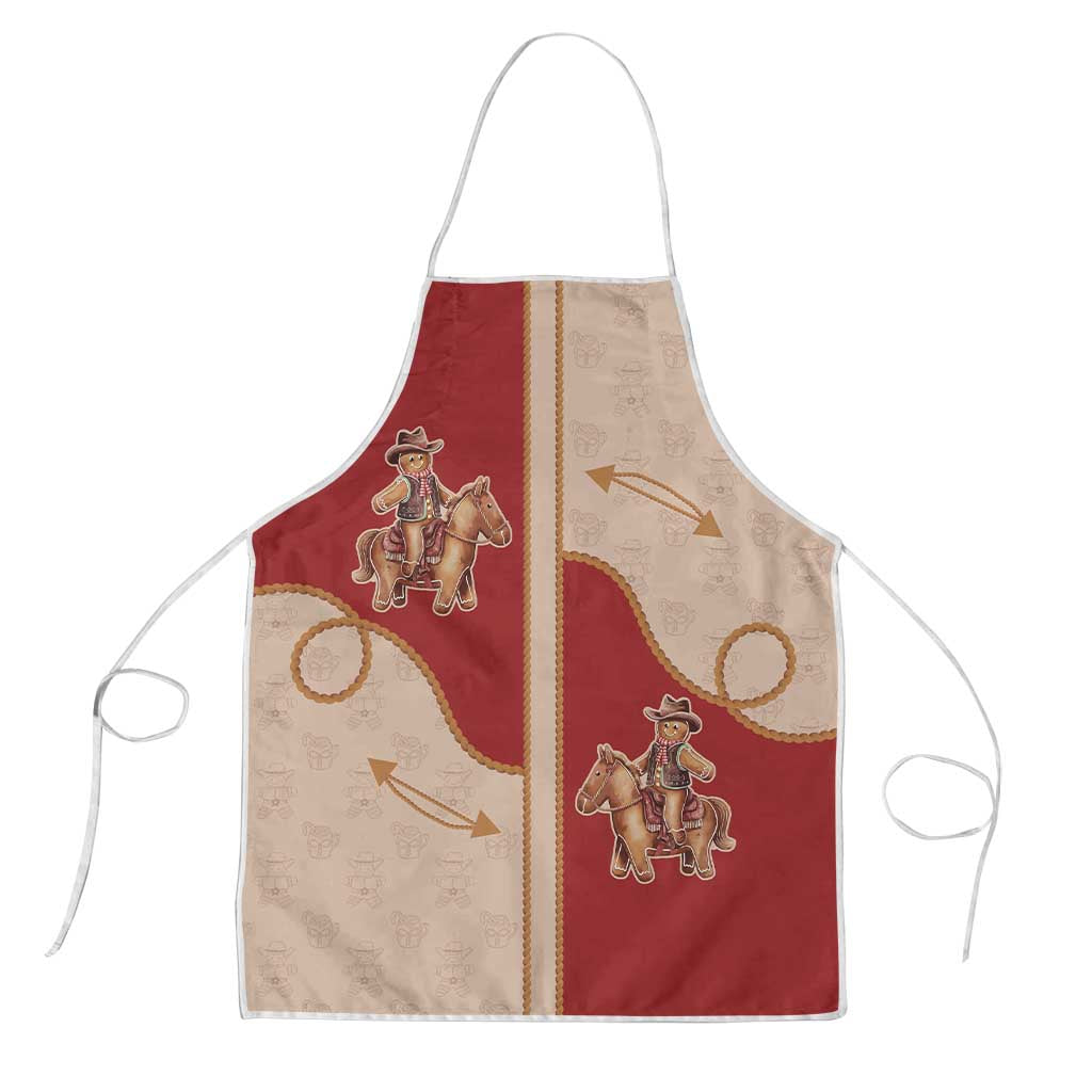Western Yoke Apron Gingerbread Howdy Christmas - Wonder Print Shop