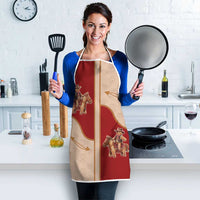 Western Yoke Apron Gingerbread Howdy Christmas - Wonder Print Shop