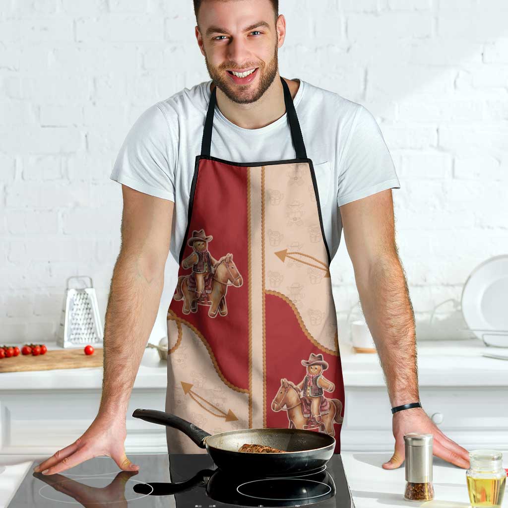 Western Yoke Apron Gingerbread Howdy Christmas - Wonder Print Shop
