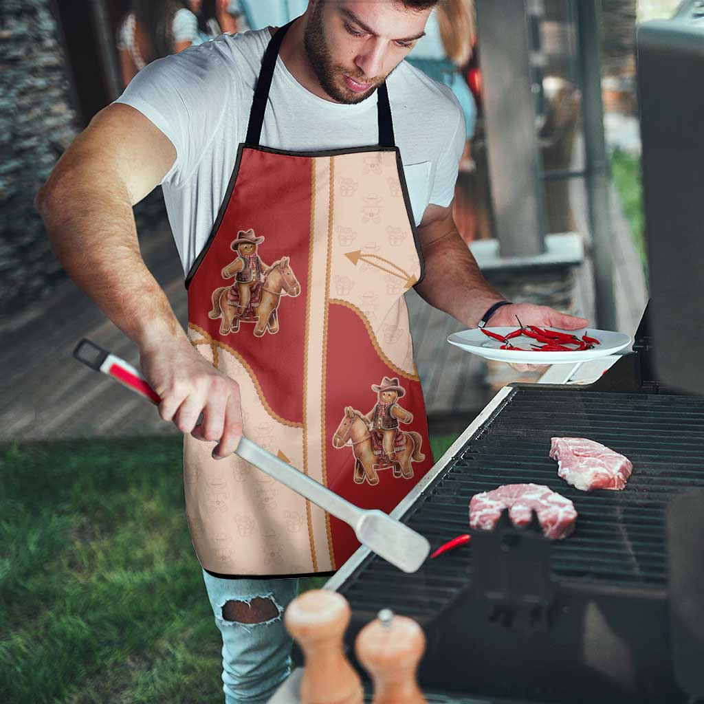 Western Yoke Apron Gingerbread Howdy Christmas - Wonder Print Shop