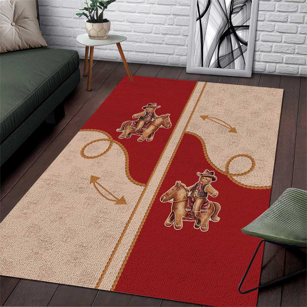 Western Yoke Area Rug Gingerbread Howdy Christmas - Wonder Print Shop