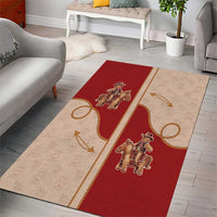 Western Yoke Area Rug Gingerbread Howdy Christmas - Wonder Print Shop