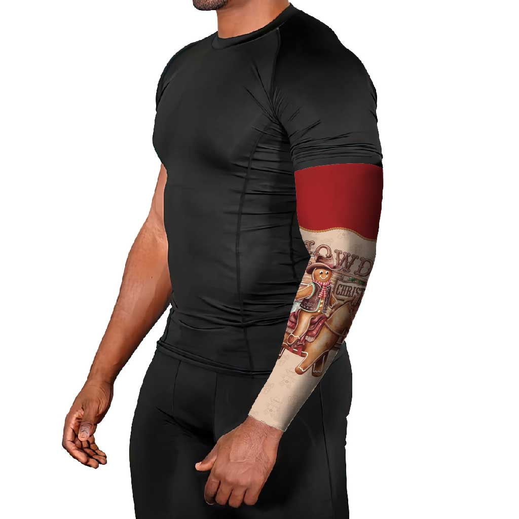 Western Yoke Arm Sleeves Gingerbread Howdy Christmas - Wonder Print Shop