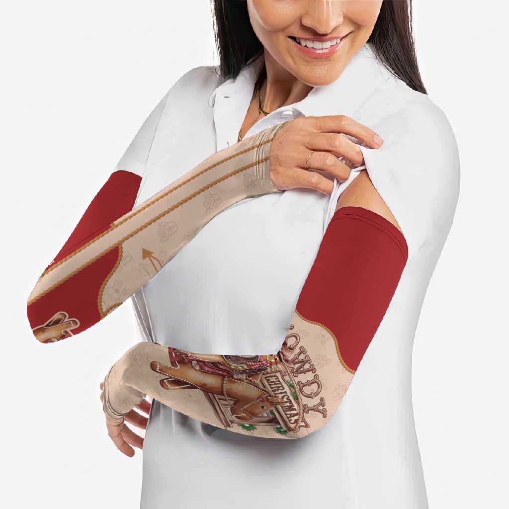Western Yoke Arm Sleeves Gingerbread Howdy Christmas - Wonder Print Shop