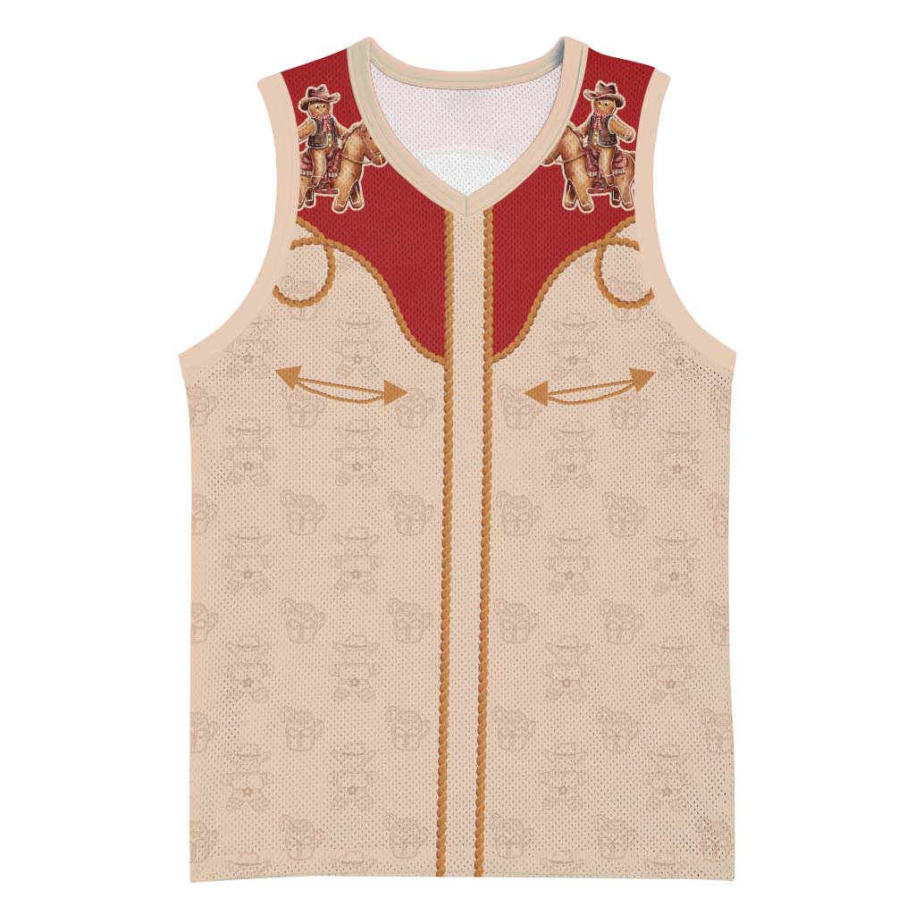 Western Yoke Basketball Jersey Gingerbread Howdy Christmas - Wonder Print Shop