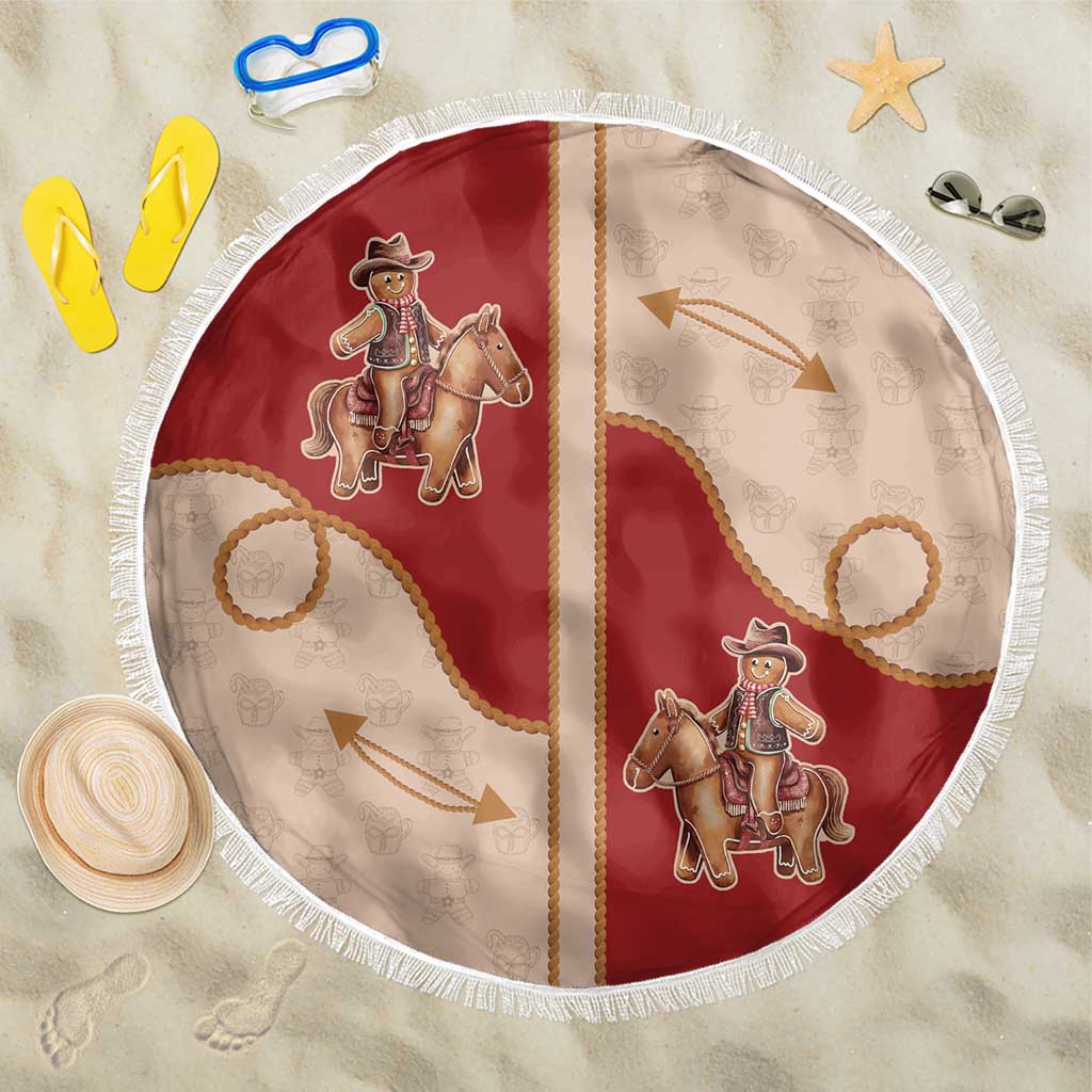 Western Yoke Beach Blanket Gingerbread Howdy Christmas - Wonder Print Shop