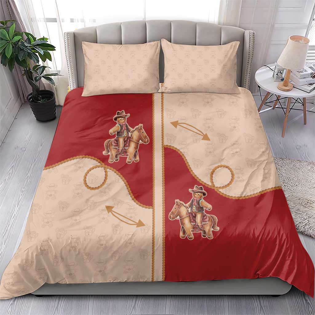 Western Yoke Bedding Set Gingerbread Howdy Christmas - Wonder Print Shop