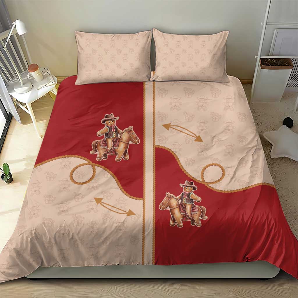 Western Yoke Bedding Set Gingerbread Howdy Christmas - Wonder Print Shop