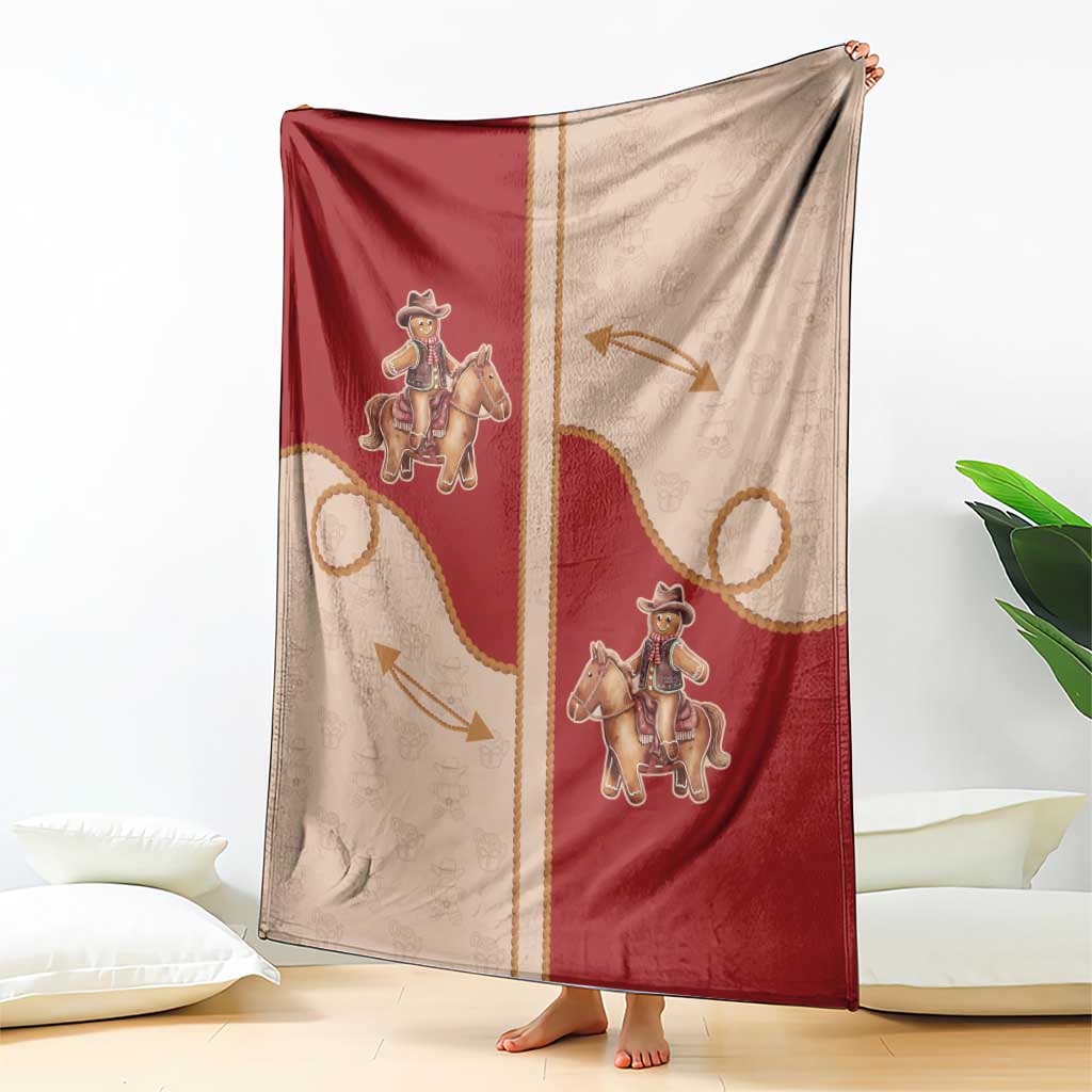Western Yoke Blanket Gingerbread Howdy Christmas - Wonder Print Shop