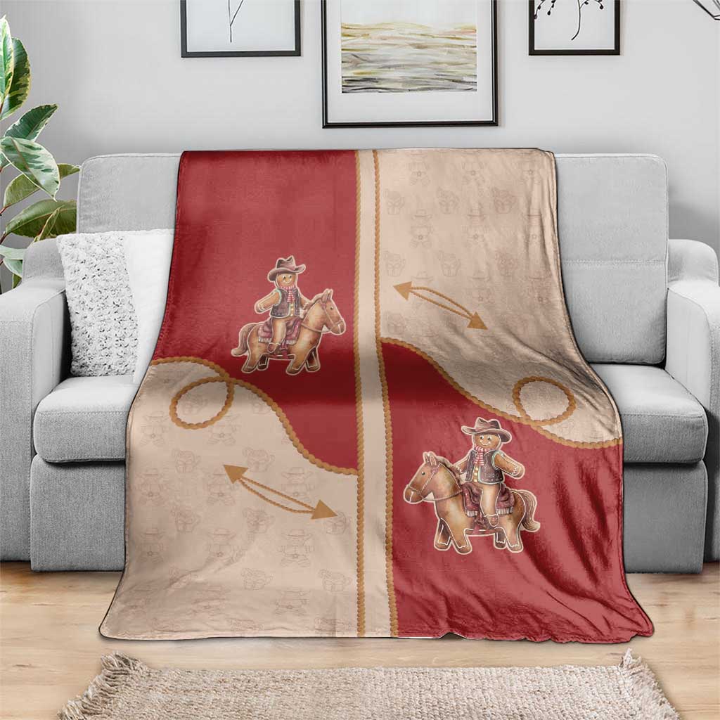 Western Yoke Blanket Gingerbread Howdy Christmas - Wonder Print Shop