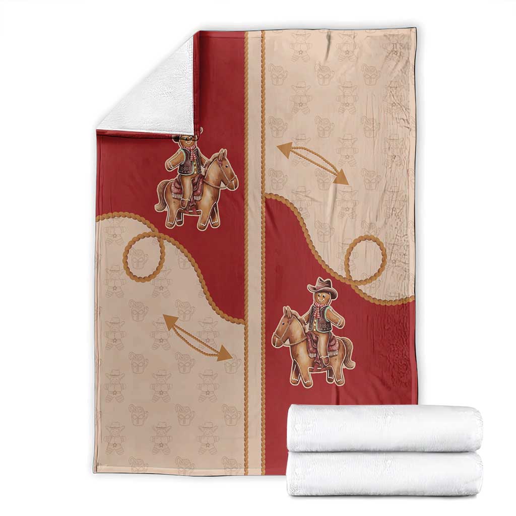 Western Yoke Blanket Gingerbread Howdy Christmas - Wonder Print Shop
