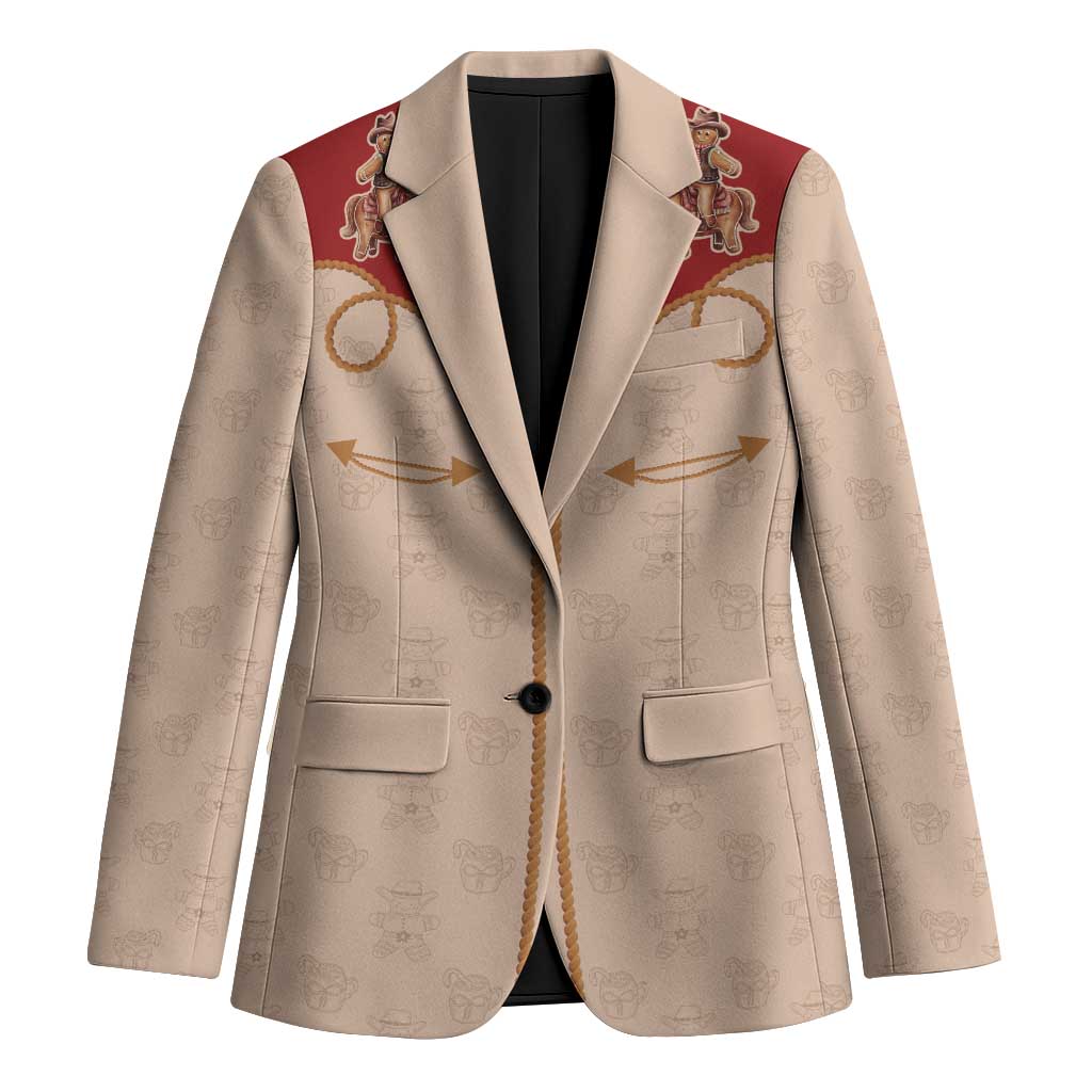 Western Yoke Blazer Gingerbread Howdy Christmas - Wonder Print Shop