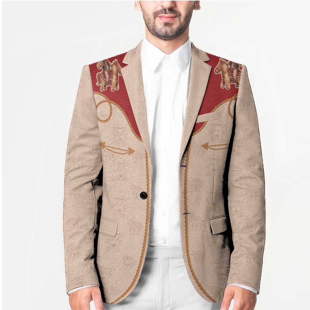 Western Yoke Blazer Gingerbread Howdy Christmas - Wonder Print Shop