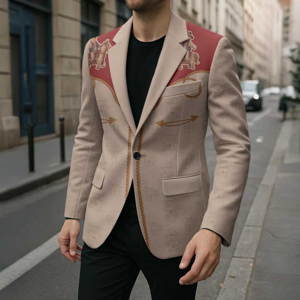 Western Yoke Blazer Gingerbread Howdy Christmas - Wonder Print Shop