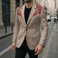 Western Yoke Blazer Gingerbread Howdy Christmas - Wonder Print Shop