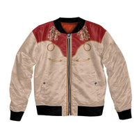 Western Yoke Bomber Jacket Gingerbread Howdy Christmas - Wonder Print Shop