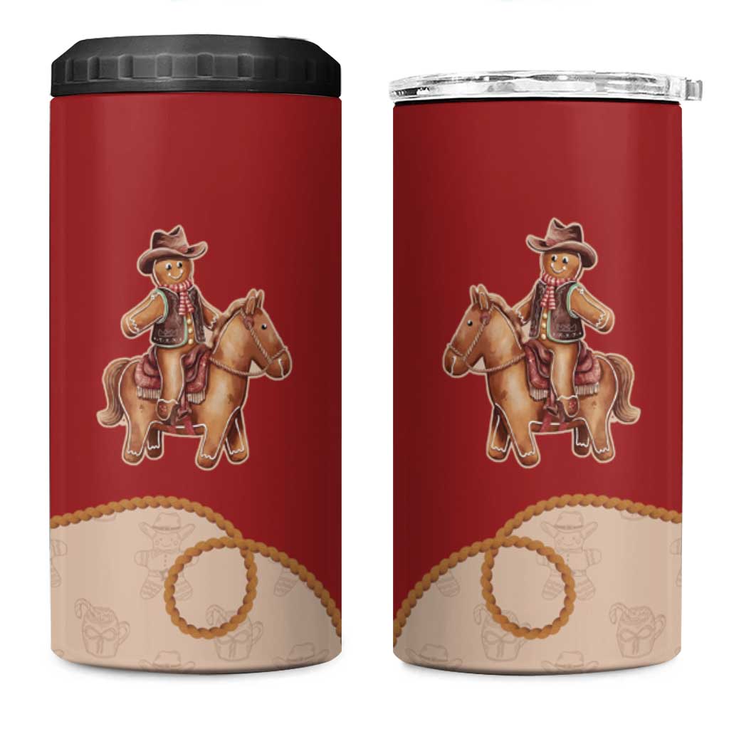 Western Yoke 4 in 1 Can Cooler Tumbler Gingerbread Howdy Christmas - Wonder Print Shop